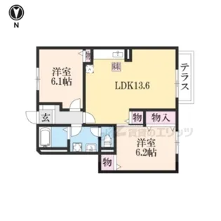 グランメール【1階】の間取り