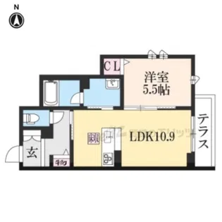 Via Soleやましな【101号室】の間取り