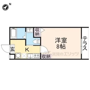 パレ五条清水【204号室】の間取り