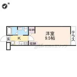 パレ五条清水【107号室】の間取り