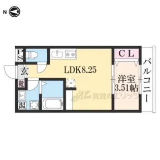 CREO太秦天神川【402号室】の間取り