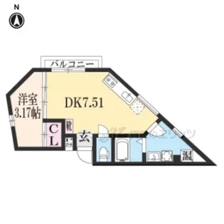 CREO太秦天神川【305号室】の間取り