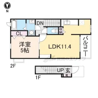 ベルグラース【2階】の間取り