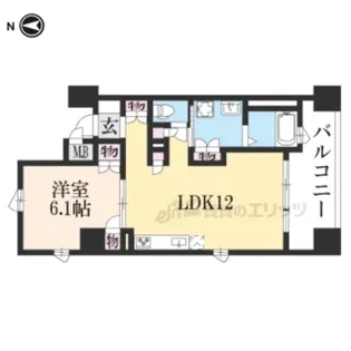 Riviere Gauche寺町二条【3階】の間取り