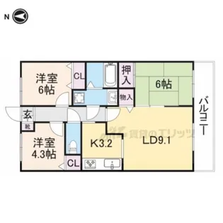 モン・シェリ マ・シェリ【3階】の間取り