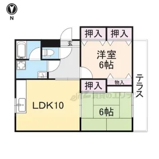 東英ハイツ弐番館【1階】の間取り
