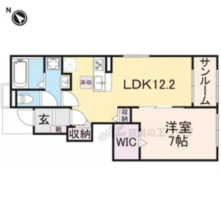 フローラ愛知川【1階】の間取り