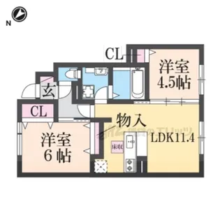 ベルフルール【103号室】の間取り