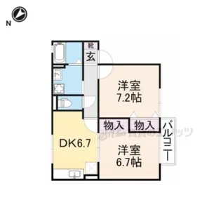 パインフォレストA棟【2階】の間取り