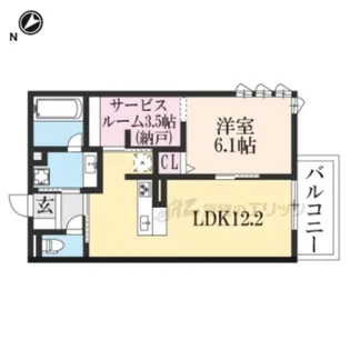 アロース フェリス【2階】の間取り