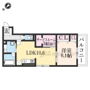 アロース フェリス【2階】の間取り