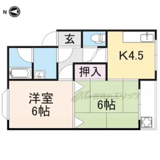 カーサ古世【105号室】の間取り