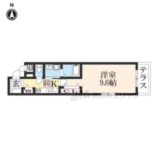 ラフィーネ富野【1階】の間取り