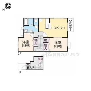カリーノ・パレス?【2階】の間取り