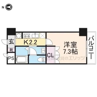 1Kの間取り画像