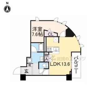 幸court nara sanjo【4階】の間取り