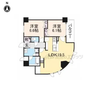 幸court nara sanjo【2階】の間取り