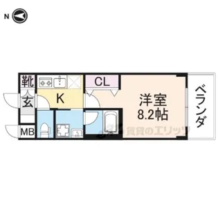 ベラジオ四条壬生【2階】の間取り