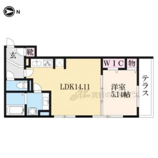 LA VILLA五個荘 A棟【1階】の間取り