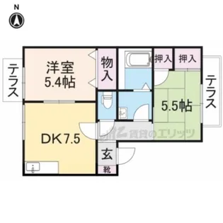 カーサ・あおによし【102号室】の間取り