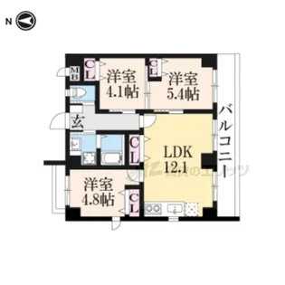 GRAND LATTICE KAWARAMACHI SHICHIJO【501号室】の間取り