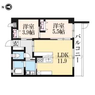 GRAND LATTICE KAWARAMACHI SHICHIJO【302号室】の間取り