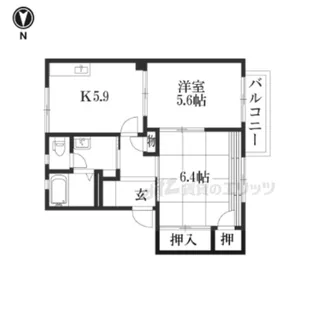 テラス花水木【201号室】の間取り