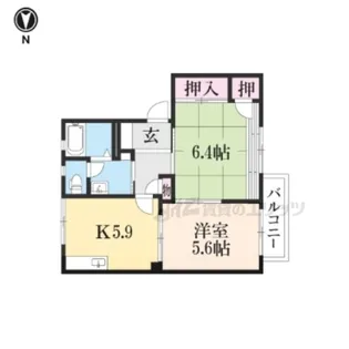 テラス花水木【202号室】の間取り