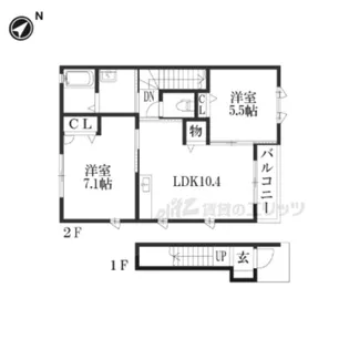 フォルム菖蒲台【202号室】の間取り