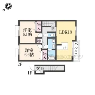 フルール・ド・スリジエ【2階】の間取り