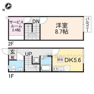 トリパーノ伊藤【102号室】の間取り