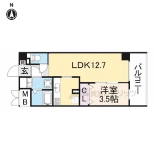 アンジュ高天【3階】の間取り