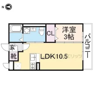 フィオーレ三条【2階】の間取り