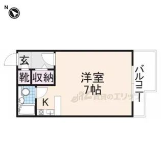 リバーヒル帝塚山【102号室】の間取り