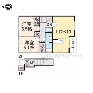 ドゥ メゾンB【2階】の間取り