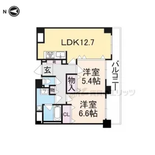 ライフコート西大寺【6階】の間取り