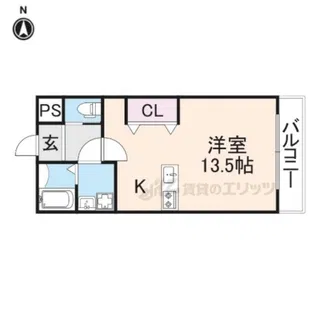 ジーメゾン法蓮町【1階】の間取り