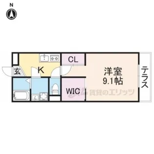 ジーメゾン法蓮町【1階】の間取り