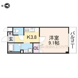 サウス・マ・メゾン【1階】の間取り