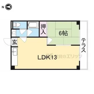 河辺ハイライフコーポ【3階】の間取り