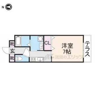 シャンテー長尾【105号室】の間取り