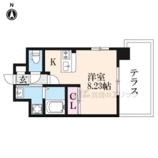 THE GARNET SUITE RESIDENCE西七条【1階】の間取り