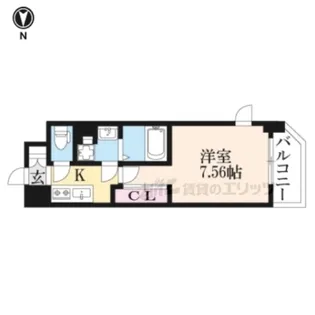 THE GARNET SUITE RESIDENCE西七条【5階】の間取り