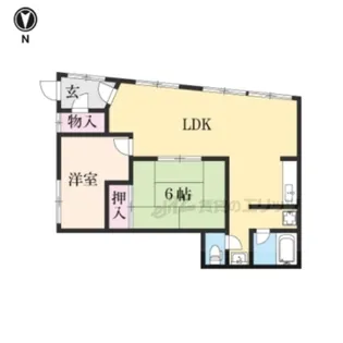 サンプラザ南京終【1階】の間取り