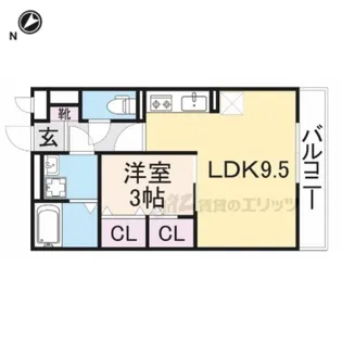 EAST NONAMI拾番館【102号室】の間取り