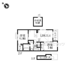 スプリング コート【202号室】の間取り