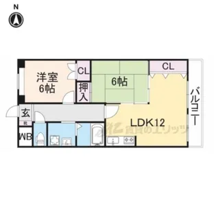 プラムキャッスルS-1【5階】の間取り
