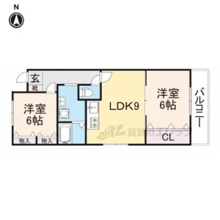 プラムキャッスルS-1【605号室】の間取り