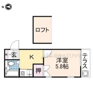 レオ四条大路【202号室】の間取り