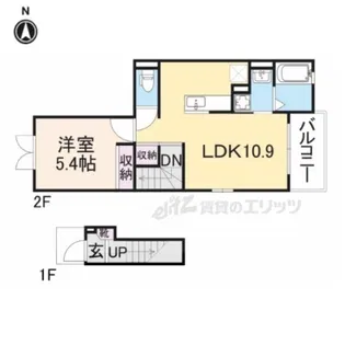 ヒーリング ヴィレッジ【2階】の間取り